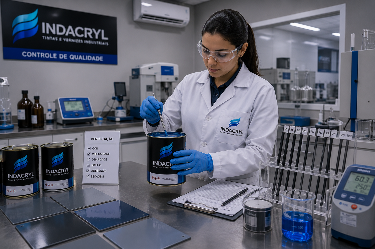 Controle de qualidade em laboratório INDACRYL